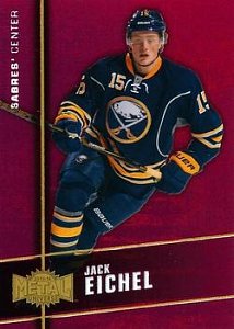 2015-16 Fleer Showcase Metal Universe Rookies Red MPG #MU-20 Jack Eichel  front