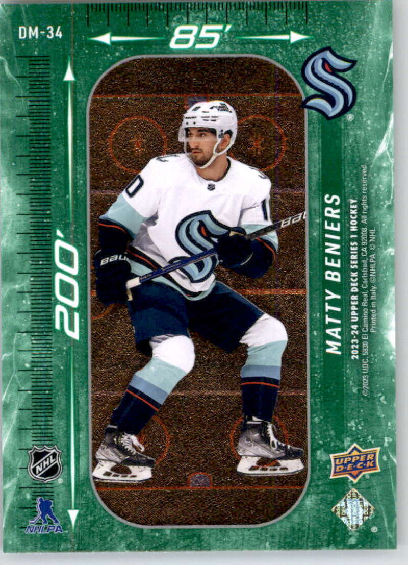 2023-24 Upper Deck  200' x 85' Green #DM-34 Matty Beniers  back