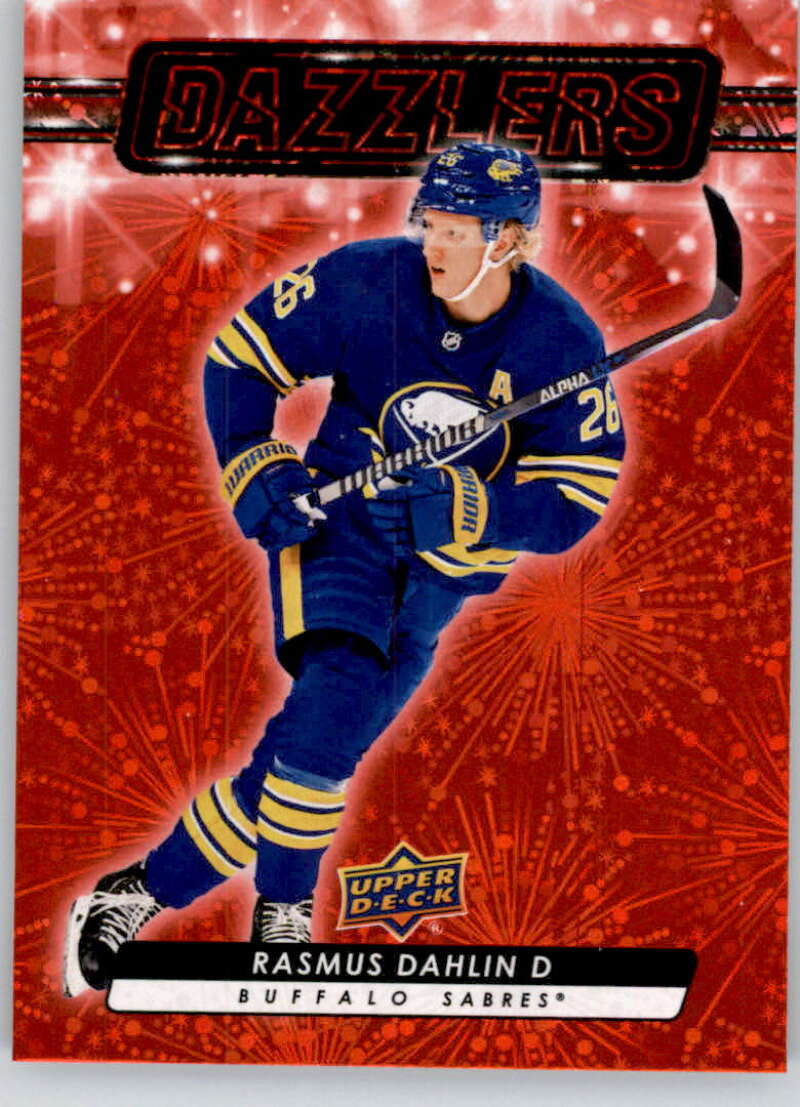 2023-24 Upper Deck  Dazzlers Red #DZ-91 Rasmus Dahlin  front
