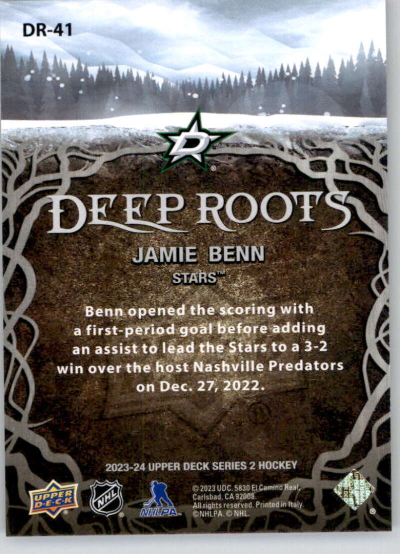 2023-24 Upper Deck  Deep Roots #DR-41 Jamie Benn  back