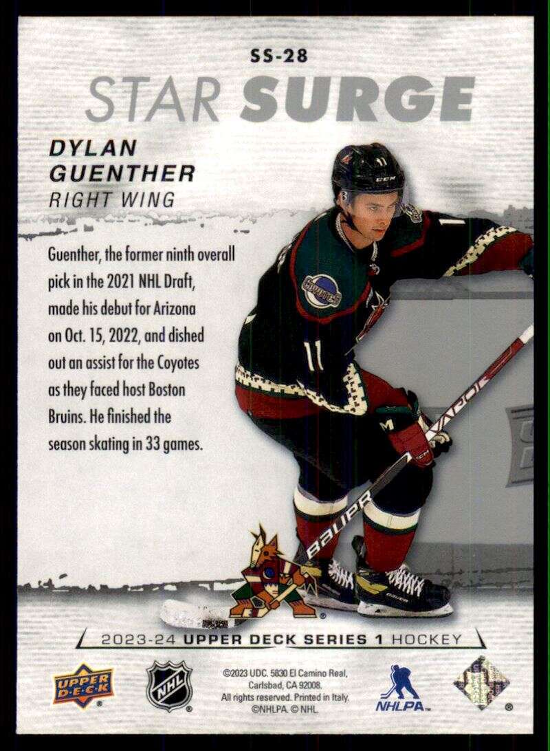 2023-24 Upper Deck  Star Surge #SS-28 Dylan Guenther  back