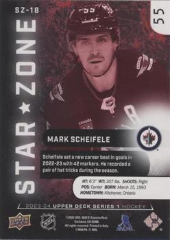 2023-24 Upper Deck  Star Zone Red #SZ-18 Mark Scheifele  back
